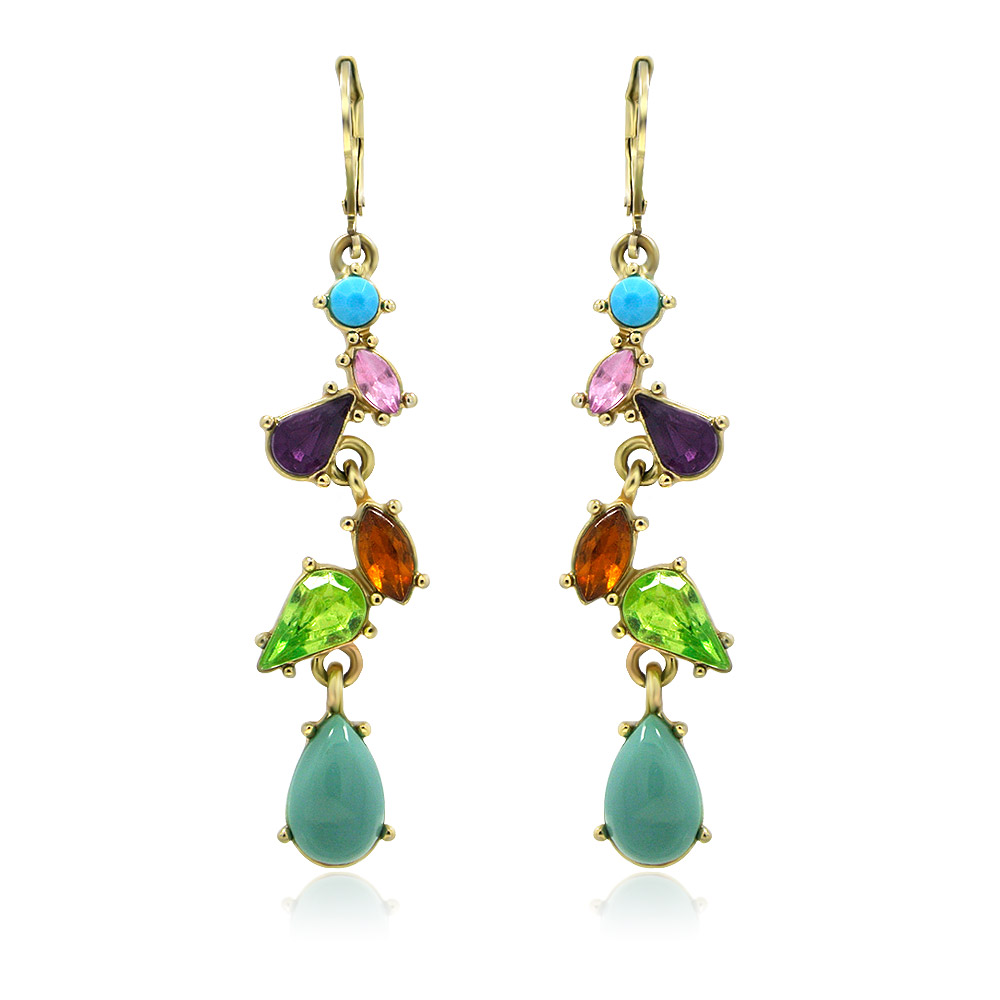 Daisy Tropical Multi Color Drop Earrings
